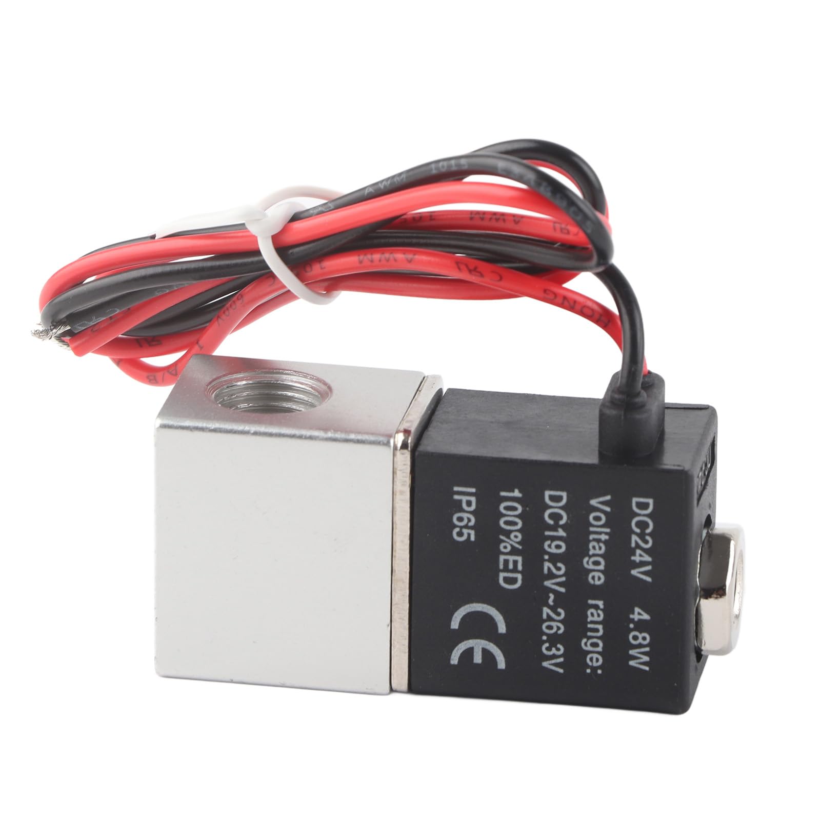 Elektrozawór 2-drożny DC 24V 1/4" uniwersalny do wody powietrza i oleju z aluminium stopu szybki montaż trwała konstrukcja odporny na korozję