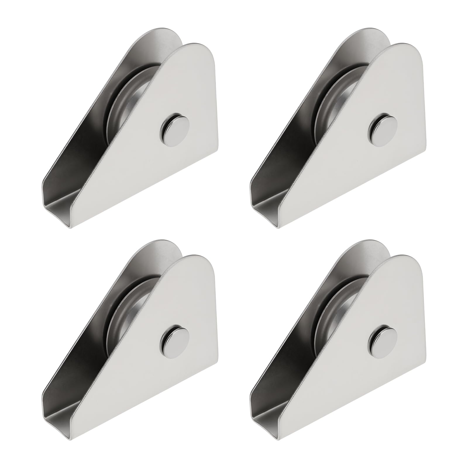 EMSea 4Pcs Flag Pole Pulley Stainless Steel 7x5.2x1.6cm for Flag Raising Lowering