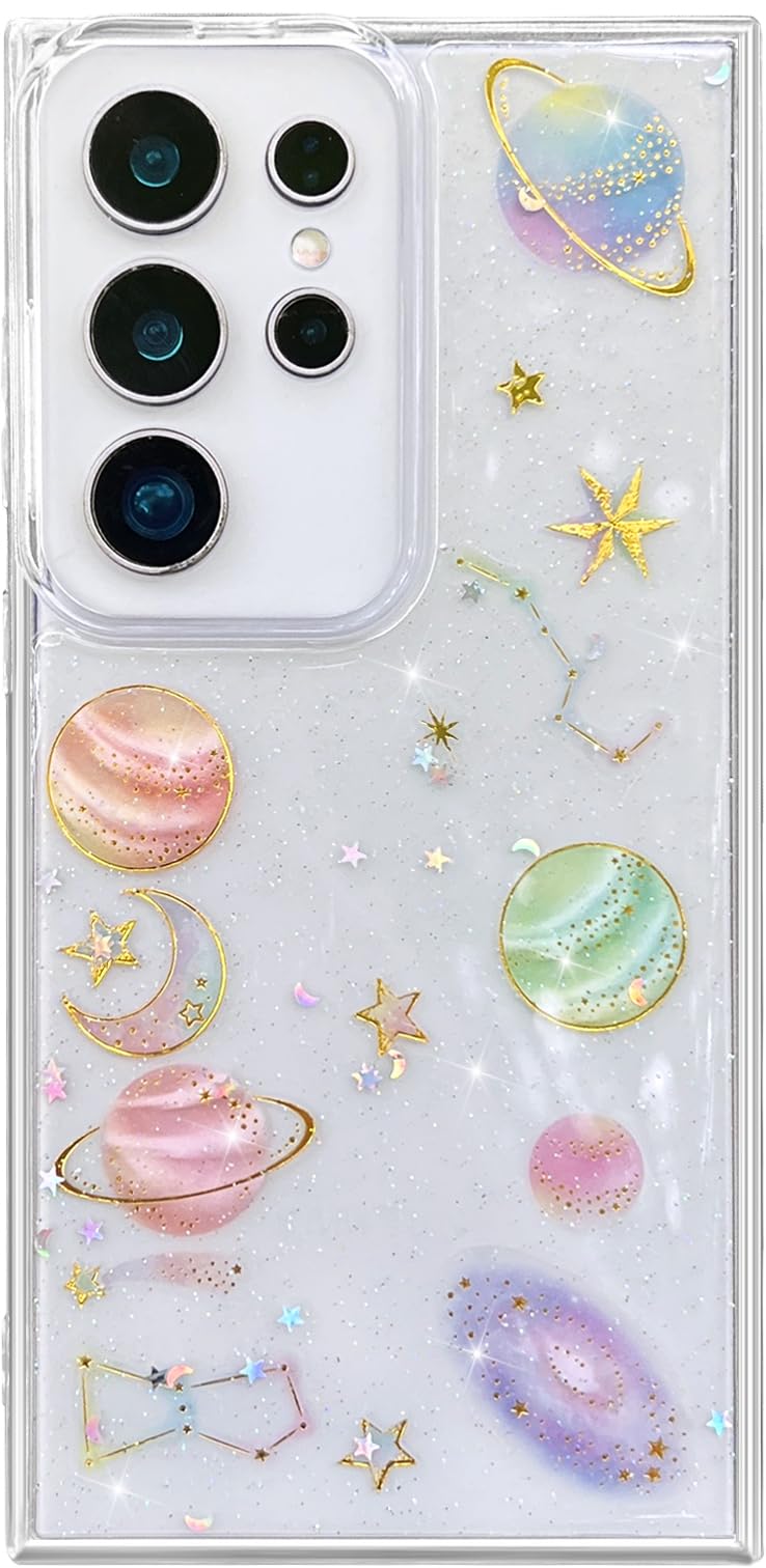 Abbery für iPhone 15 Hülle Blumen Muster Durchsichtig Mit Ge