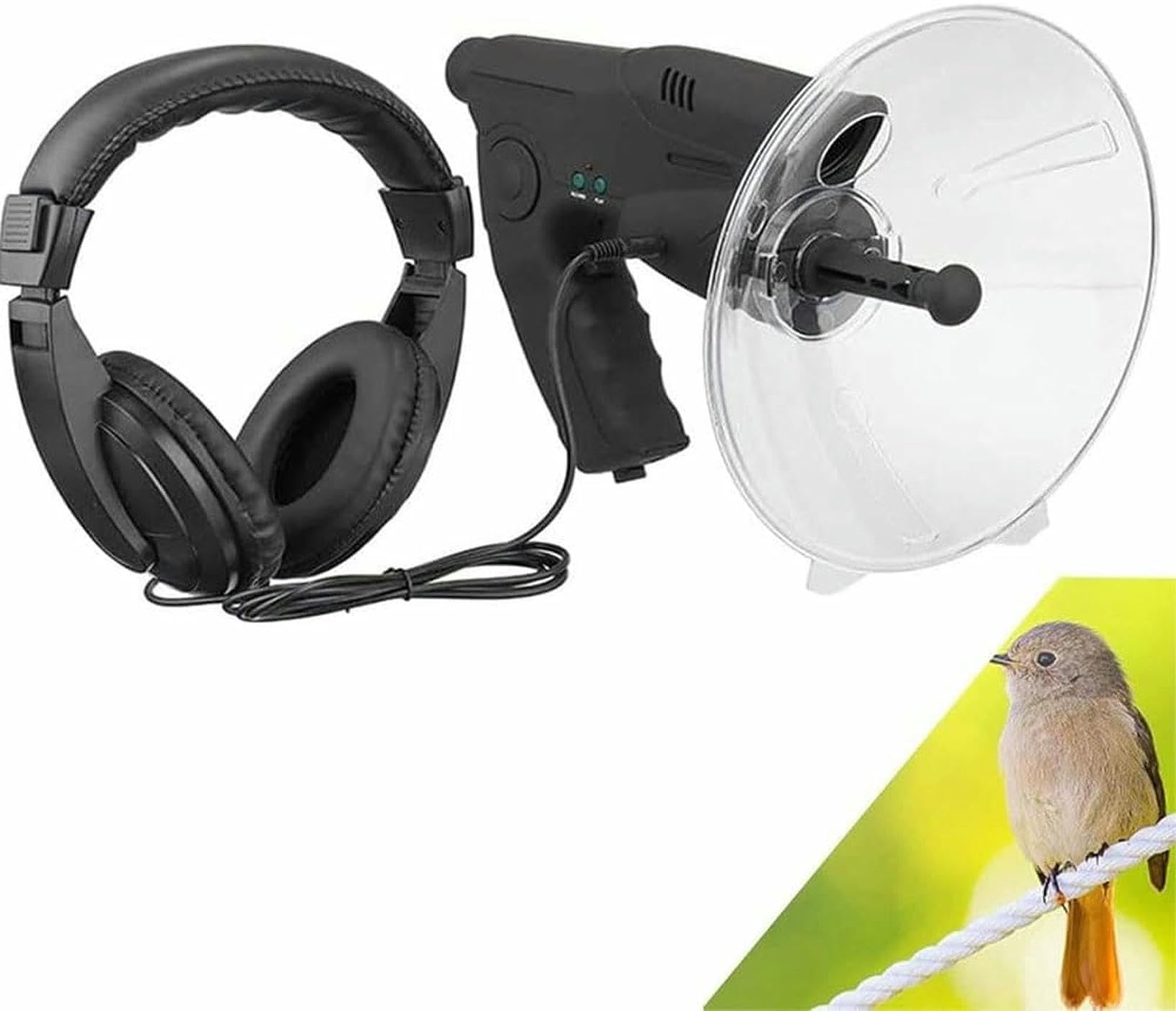 Microfono Parabolico Dell'orecchio Bionico, Amplificatore Sonoro Orecchio Dispositivo di Ascolto Bionico, Dispositivo di Ascolto A Lungo Raggio Fino A 300 FT 8X Ingrandimento
