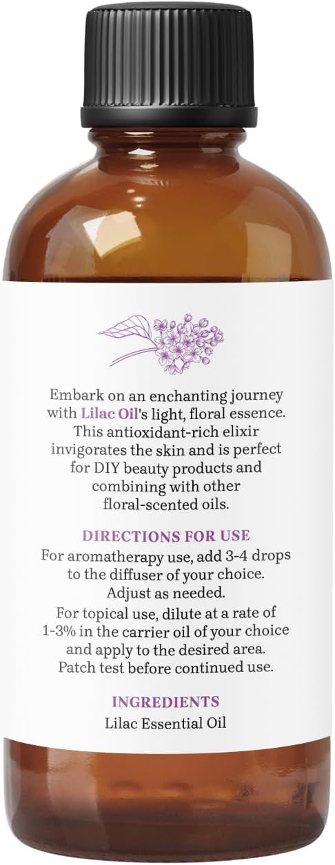 Lilac Essential Oil by Essential Delights - Premium Grade Oil (4 oz.) | for Aromatherapy, Soaps, Lotions, & Candles | Vegan & Cruelty Free - Image 2