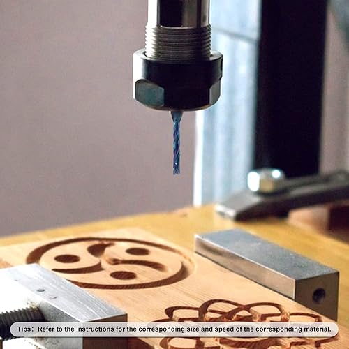 Miniatura 6 de Broca de enrutador espiral de compresión de corte ascendente y descendente de 3 flautas para CNC, diámetro de corte de 18 pulgadas, longitud de