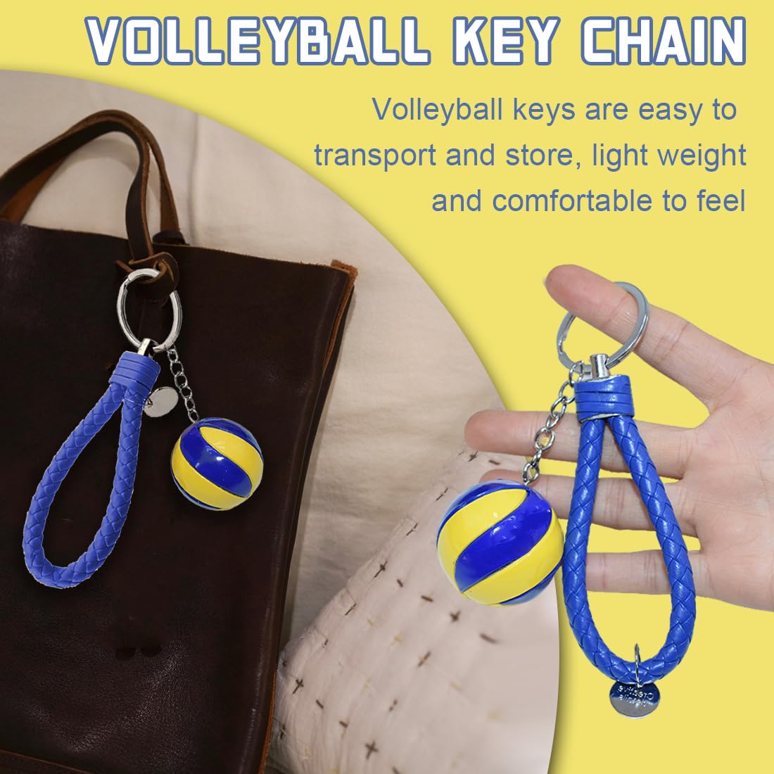 Llavero vóleibol, 2 Llaveros de Bolas Deportivas de Voleibol Llaveros de Bolas Deportivas para Fiestas Favores de La Escuela Carnaval Bolsa de Regalo para Fiestas