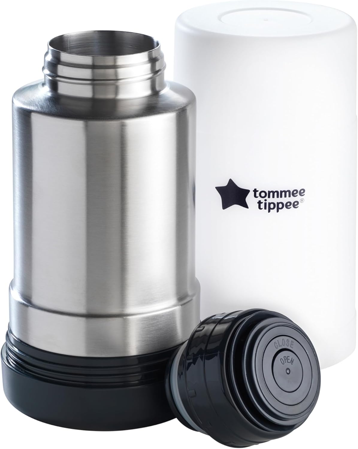 Tommee Tippee Portable Travel Baby Bottle and Food Warmer, Thermal Insulation, Stainless-Steel Flask with Leak-Proof Lid - Image 1 of 8