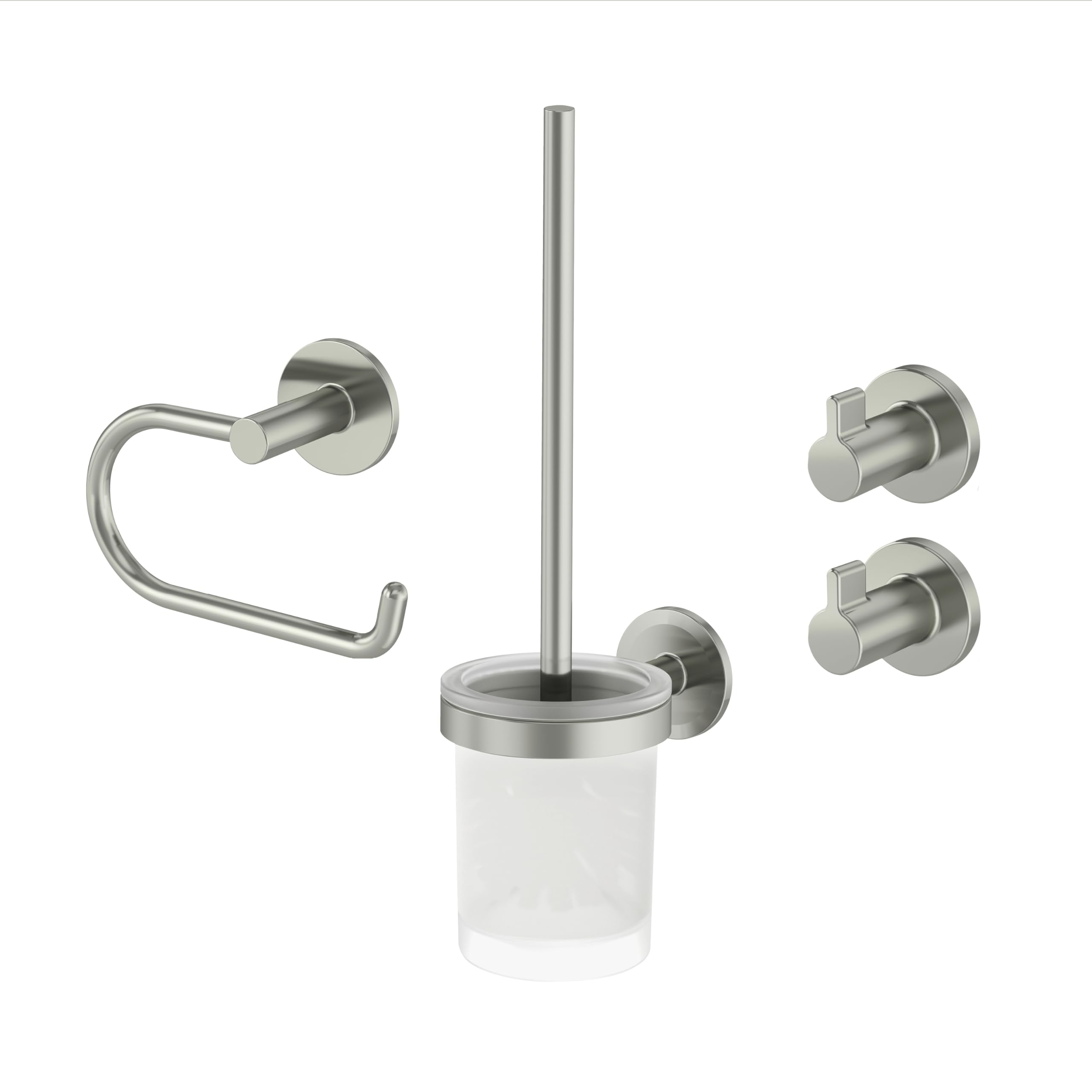 Lenz Bad-Accessoire-Set NOA in Nickel – 4-teilig