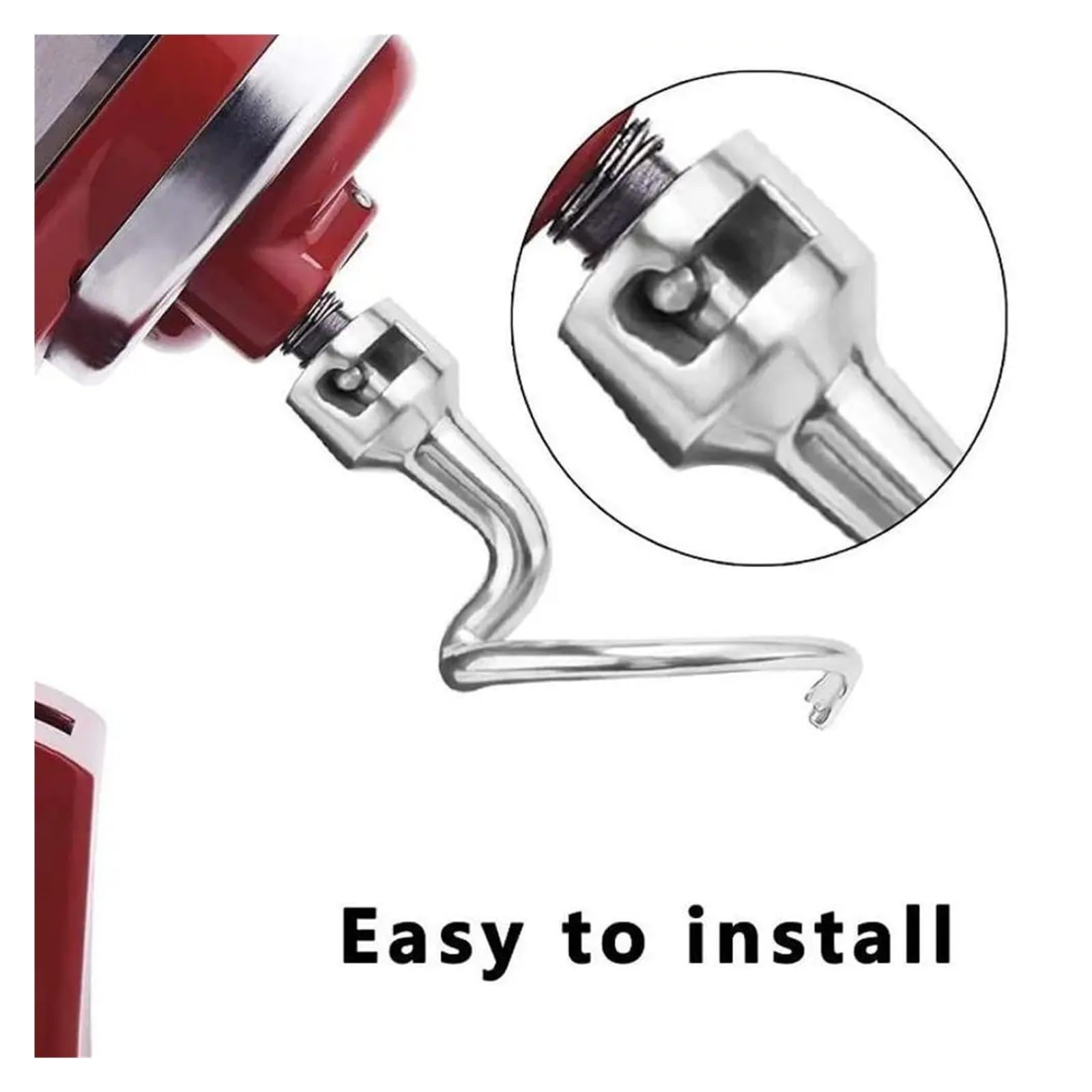 Attacco for Gancio for Impastare In Acciaio Inossidabile, Compatibile Con KitchenAid, Strumenti for Miscelare Farina E Robot Da Cucina, for Uso Domestico Di Medie Dimensioni