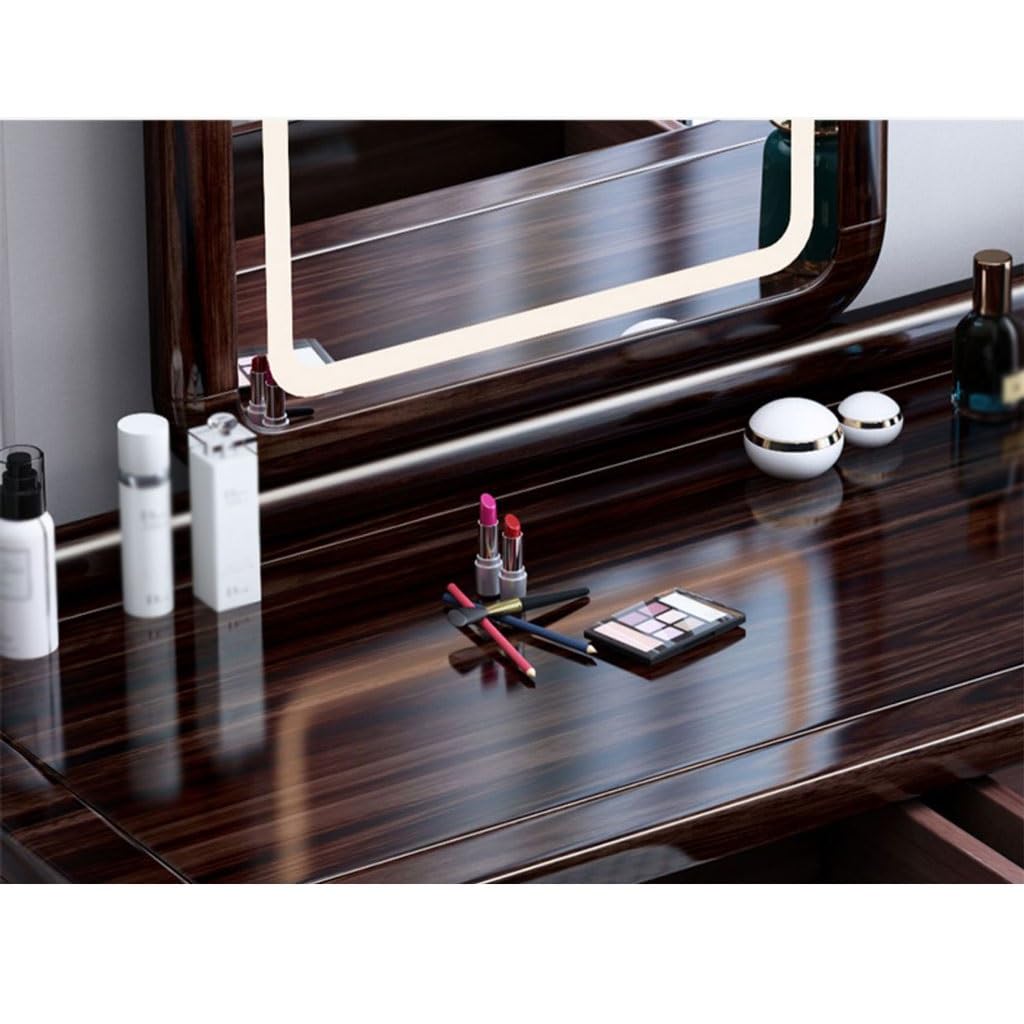 VidaXL Kaptafel Met Spiegel 96x39x142 cm Bruin Eikenkleur, Make-Up Tafel, Slaapkamer Wandtafel
