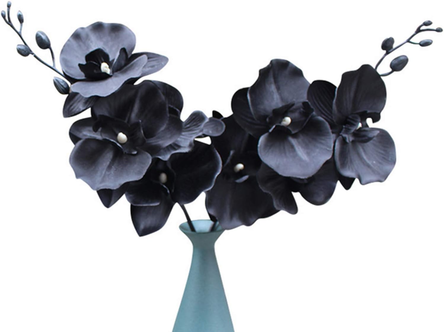 Artificial Orchid Stems Set of 3,18โ Black Dancing Orchid,UV Resistant No Fade Simulation Phalaenopsis,Silk Plants Real Touch Orchid for Christmas Flower Arrangements Wreaths,Wedding Photography