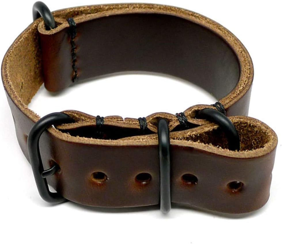 Da Luca MADE IN USA Horween Leather Military Watch Strap (PVD Buckle) 18mm 20mm 22mm 24mm 26mm Essex Dublin Chromexcel Leathers