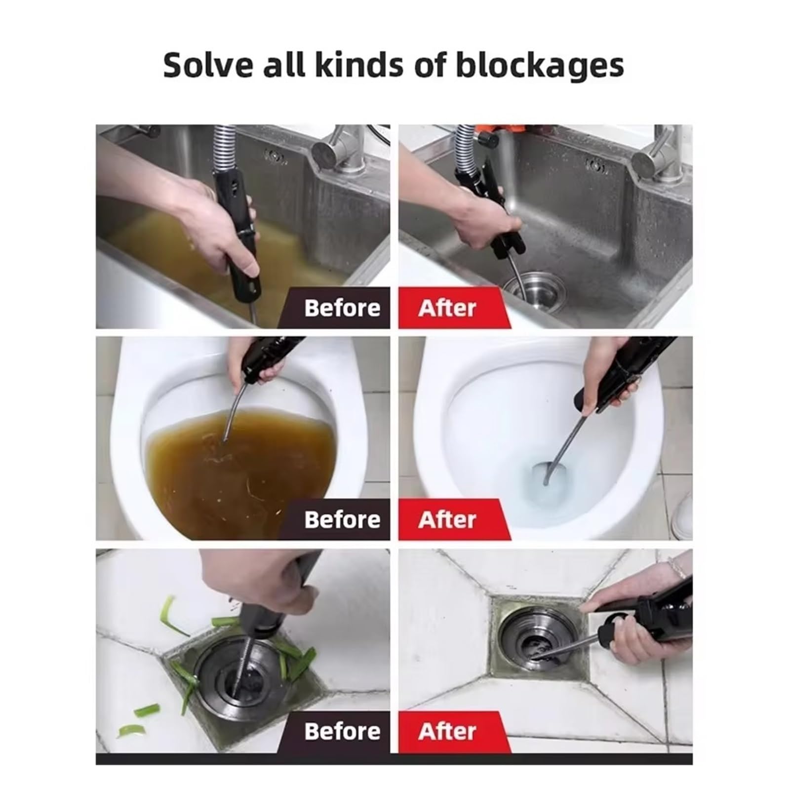 Elektrische Rohrbaggermaschine, 120 W, leistungsstarkes Abwasserreiniger-Werkzeug für Boden, Toilette und Küchen-Clogs, effiziente Rohrreinigung und Leckentfernung