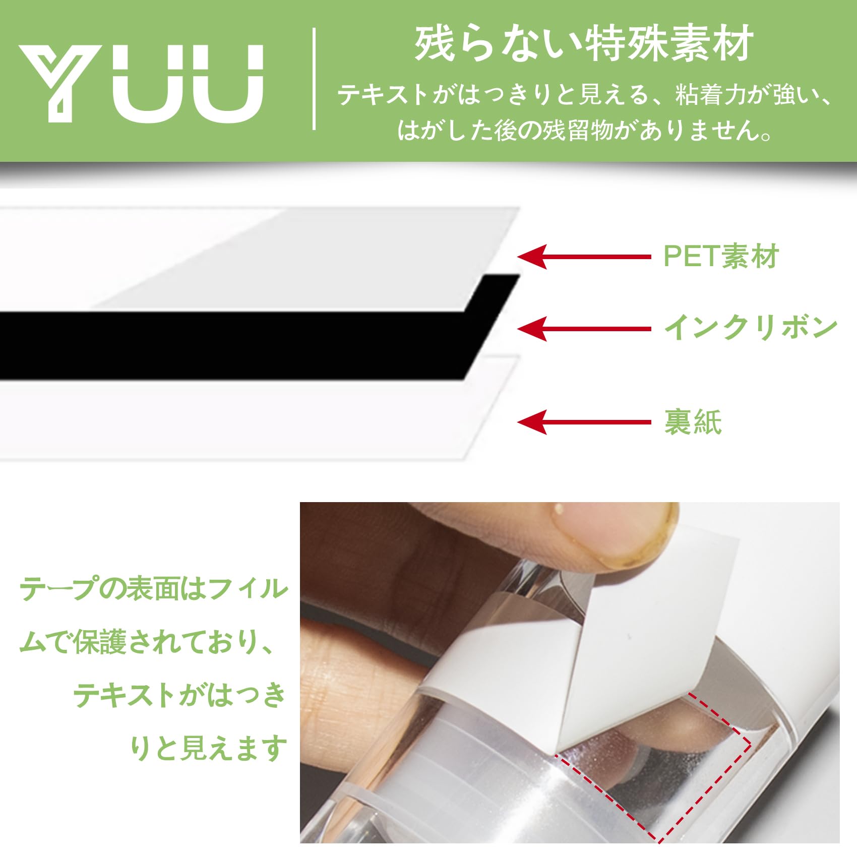 Amazon | YUU 互換 カシオ ネームランド テープ 12mm 強粘着 黒文字