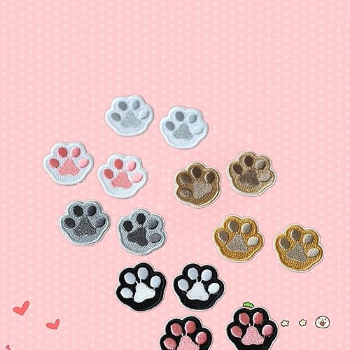 Miniatura 5 de JKJF 14 Pcs Paw Print Embroidery Patches Cat Paw Iron on Patches Cute Paw Sew On Applique Badge for Clothes Backpack Shoes Jacket Jeans Hat Dress