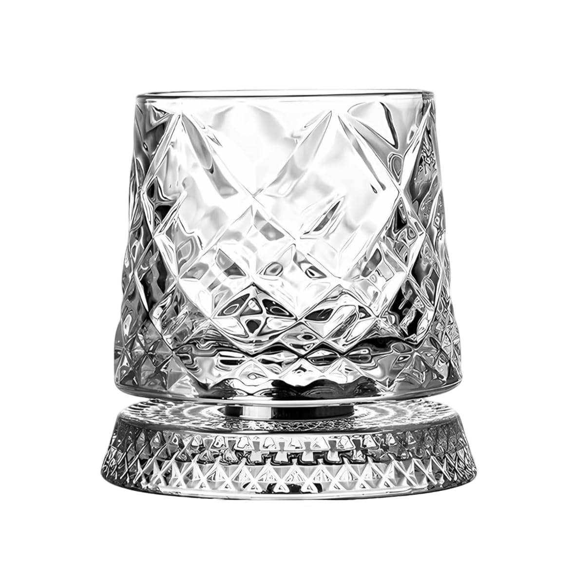 Photo 1 of **doesn't rotate**
360° Rotating Old Fashioned Whiskey Glass Set - Spinning Crystal Tumbler with Sword-Engraved Design & Illuminated Stress Relief Base, 2-Piece Rotatable Cocktail Glass for Birthdays,Father’s Day Gifts