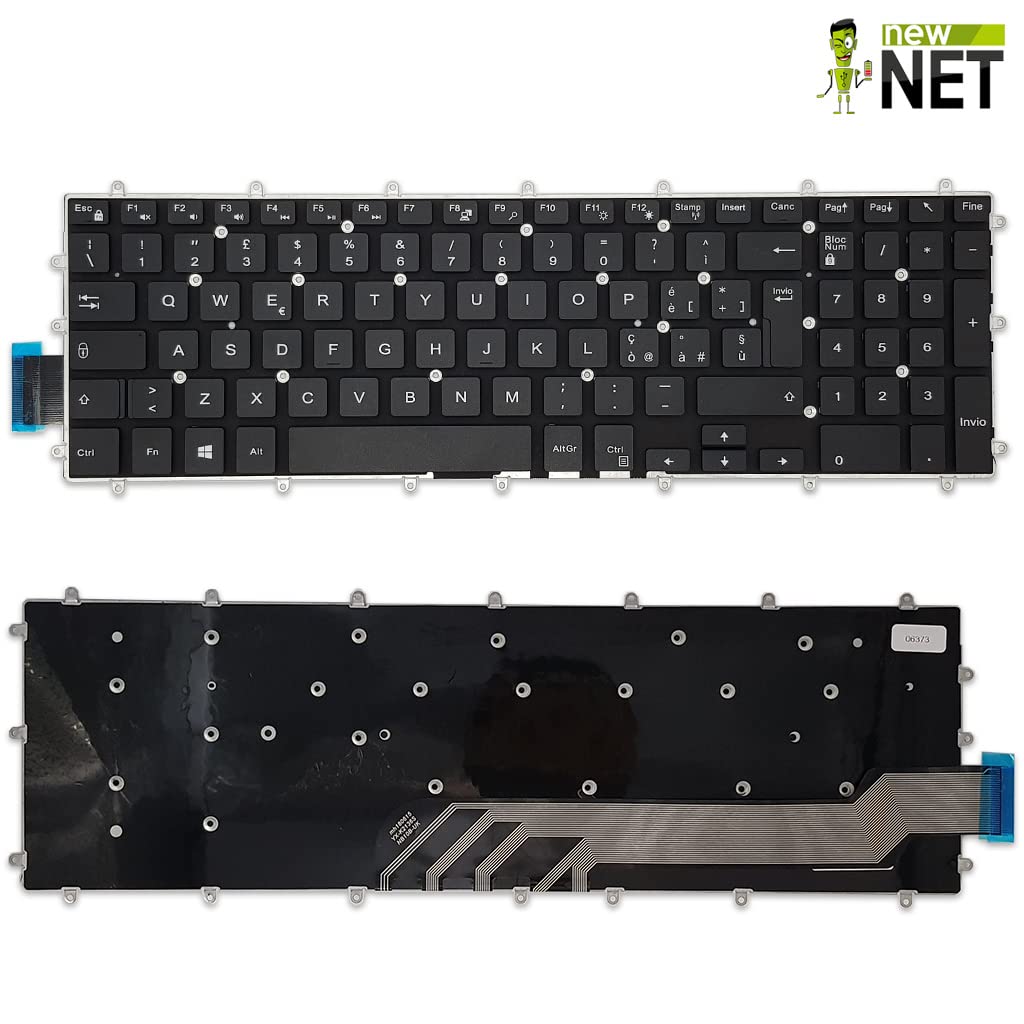 new net - Keyboards - Tastiera Italiana Compatibile con Notebook dell 49008507030E 0T7W4M PK131Q04A19 SG-85100-2IA T7W4M 0HJP49[ Senza Frame - Layout ITA ]