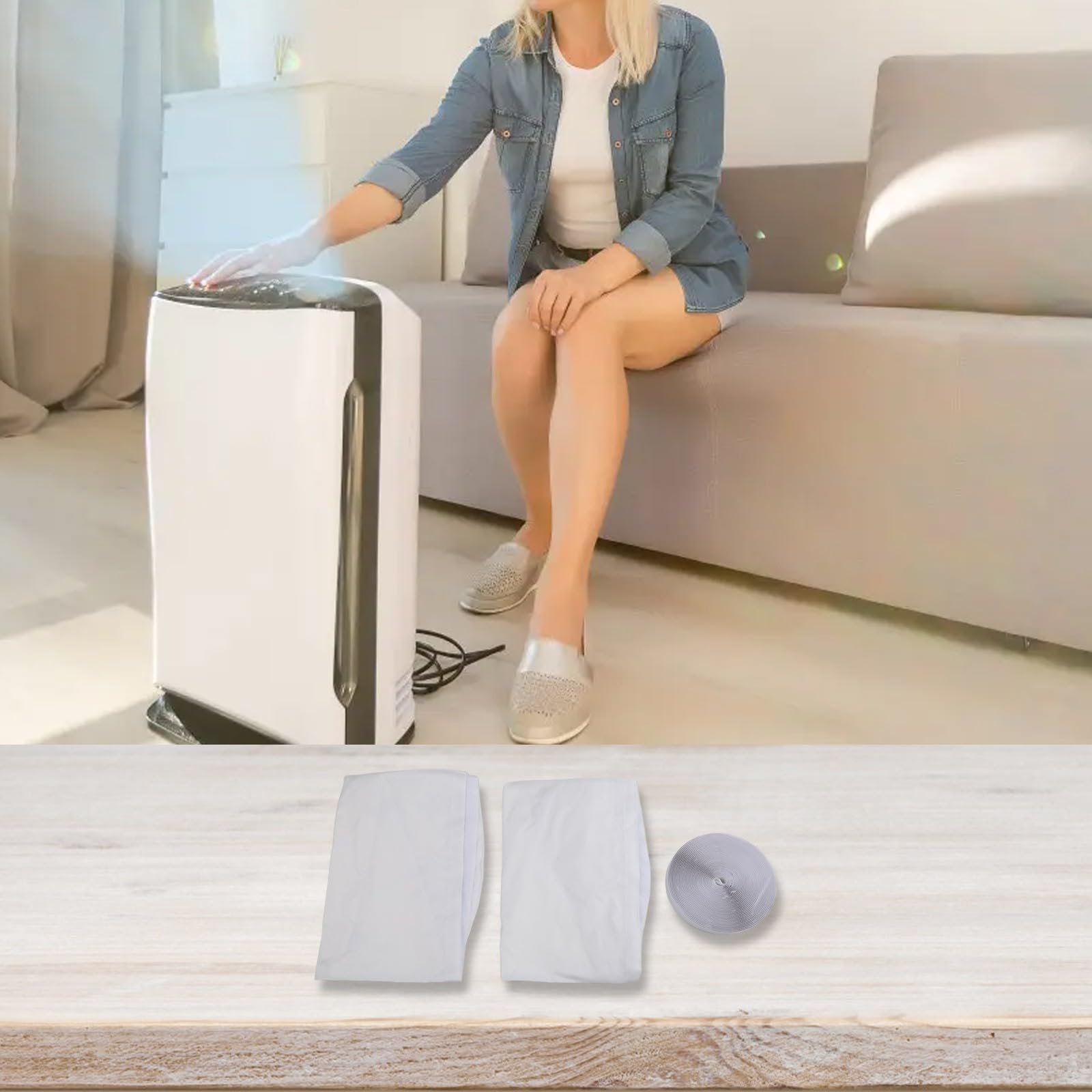 Guarnizione per finestra per AC portatili con struttura in poliestere ispessito rivestito in argento per efficienza energetica (230 cm x 2)
