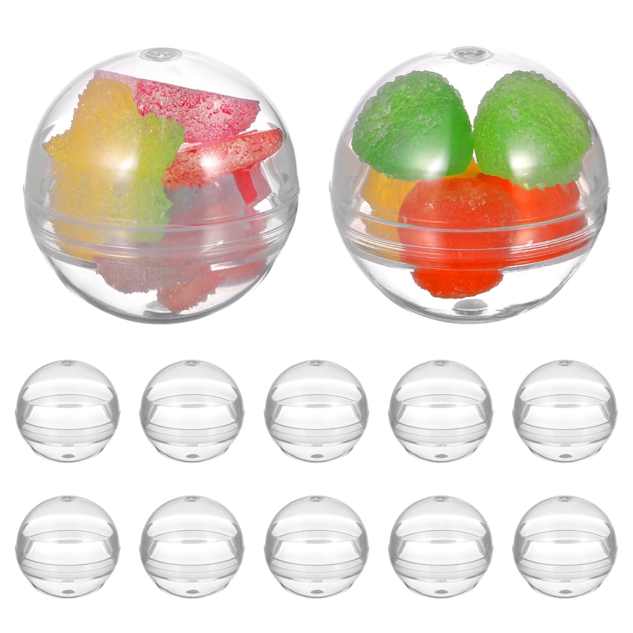 Veemoon 100pcs Vending Machine Capsule Ball, 1.1inch Refillable Clear Ball Plastic Gumball Machine Capsules Bulk Mini Container Easter Basket Stuffers for DIY Craft Supplies Theme Party Store