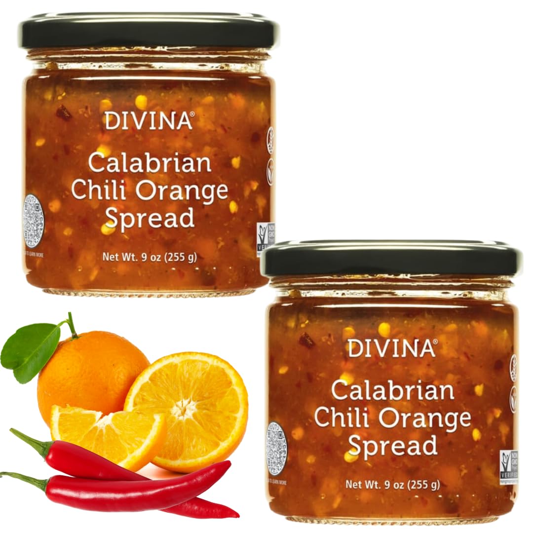 Amazon.com : DIVINA Calabrian Chili Orange Spread, 9 oz, (2-Pack