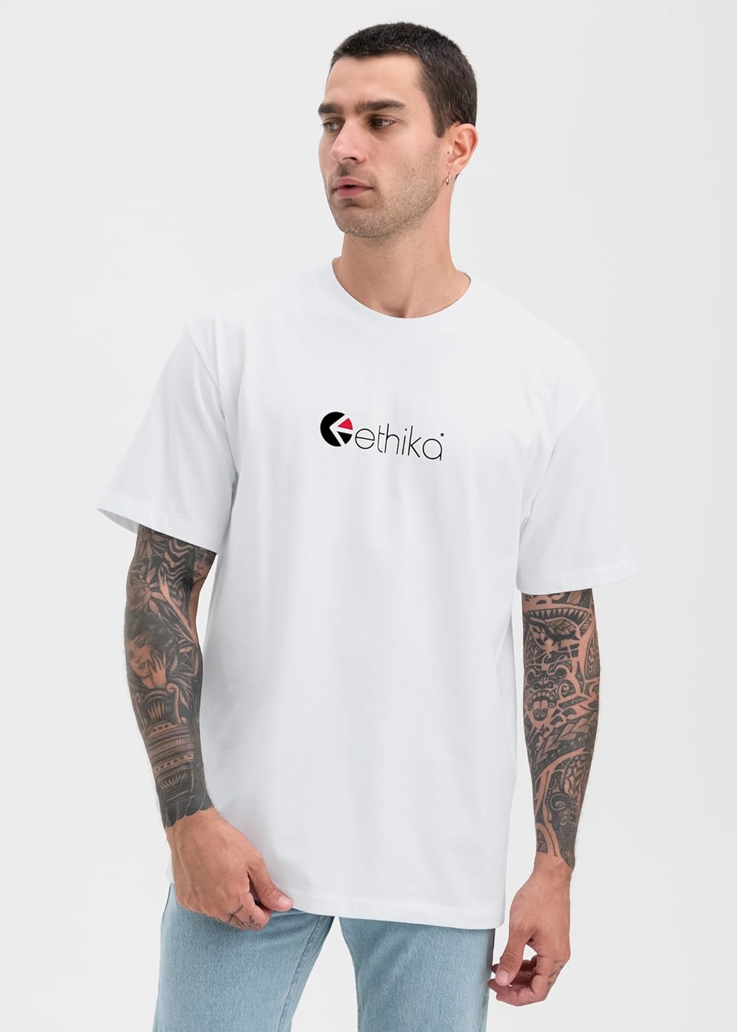 Ethika Men's Graphic Tee | Logo Tee -White- - Image 4
