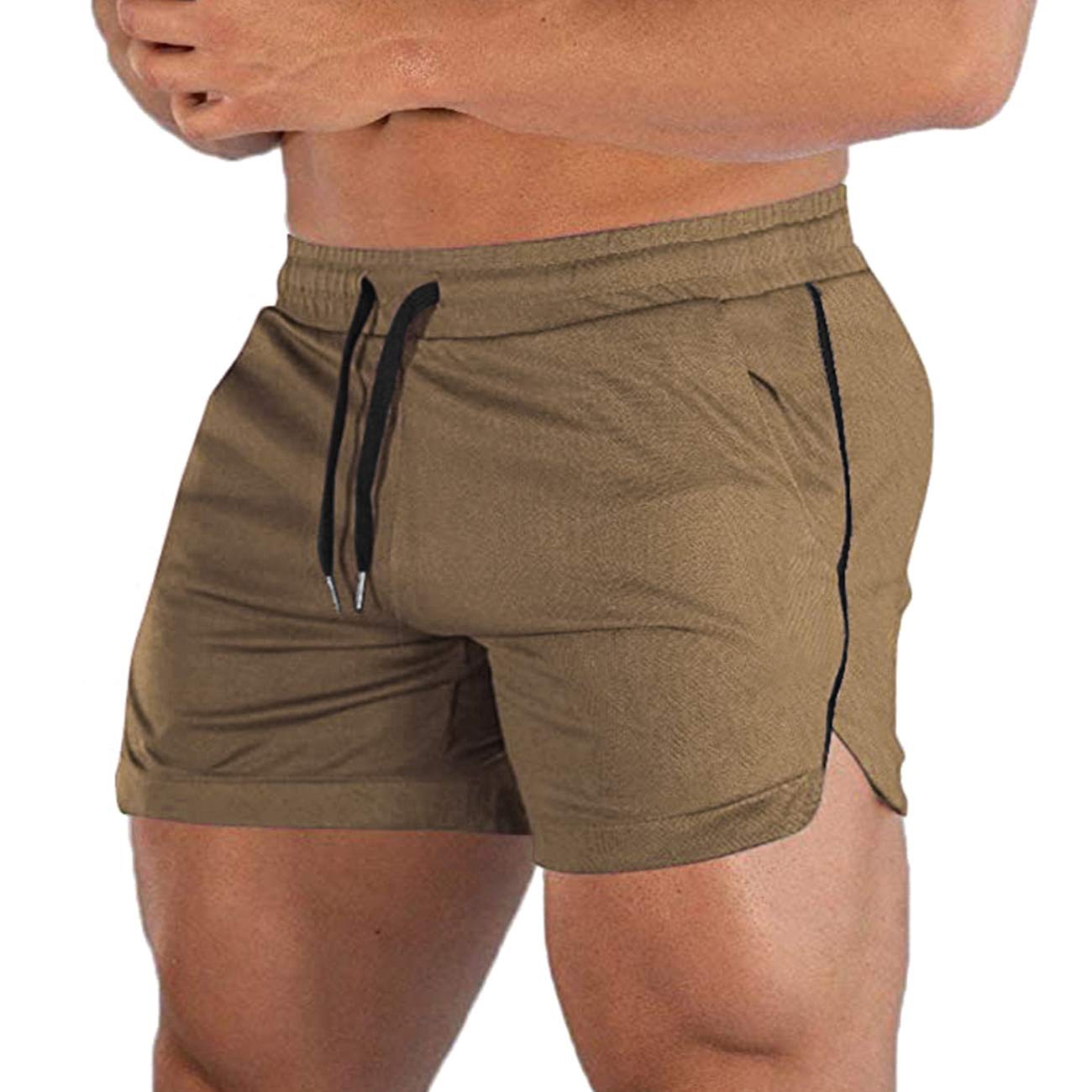 EVERWORTH Men's Athletic Shorts Gym Workout Short Shorts Casual Shorts Running Bodybuilding 5 Inch Inseam Shorts