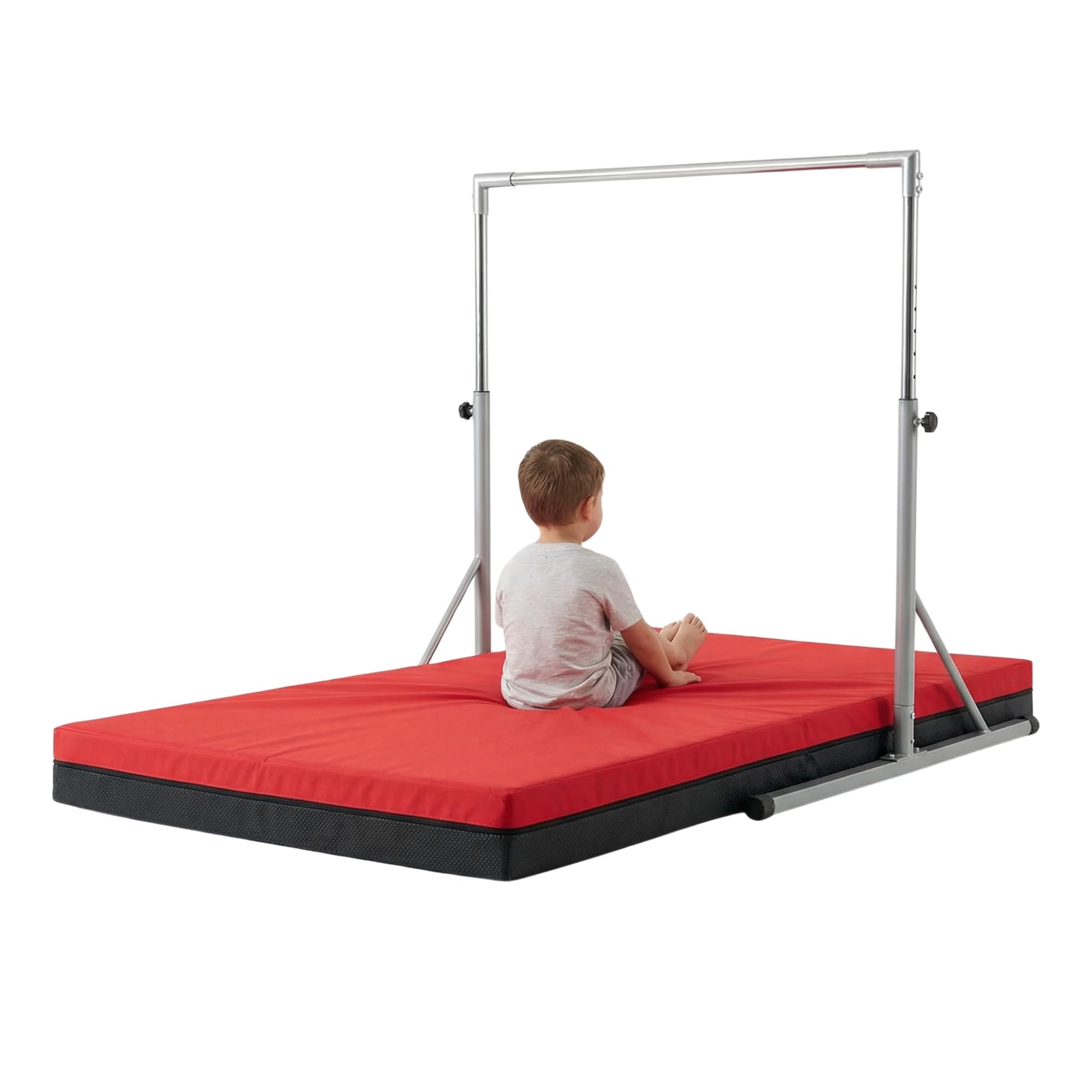 Non Slip Crash Mat For Gymnastics Bars Training Horizantel Bar Landing Crashing [120cm x 120cm x 8cm, Red]