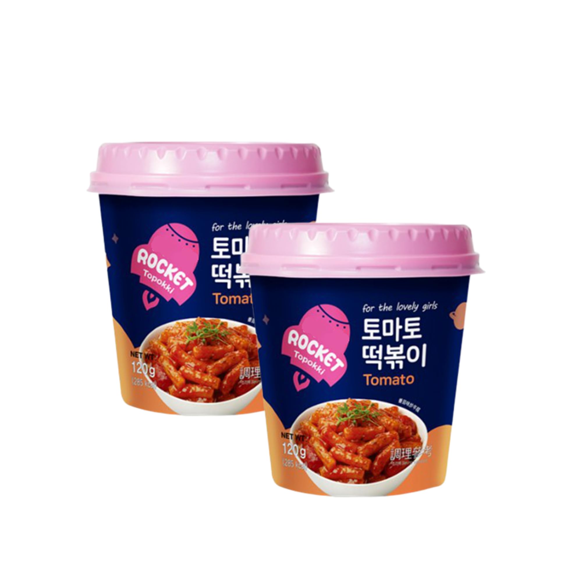 YIJIA | Pack 2x120g Rocket Tteokbokki Coreano instantáneo - Pastel de arroz pollo picante sabor Original — view 3