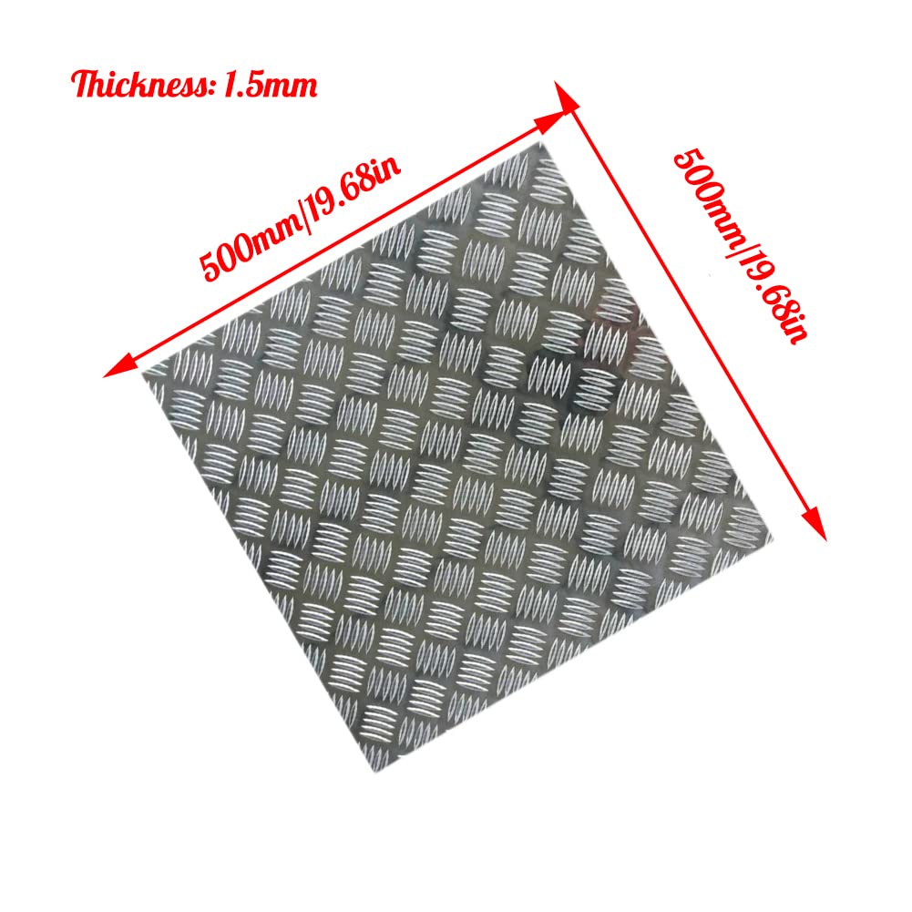 Płyta Aluminiowa Ryflowana/Teksturowana, Grubość 1,5 Mm/1.5 * 500 * 500Mm