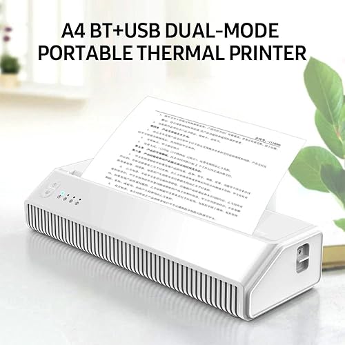 Miniatura 3 de XXXDXDP Portable A4 Thermal Printer Test Paper BTUSB Dual-Mode Document Photo Printer BT Printer Built-in Battery