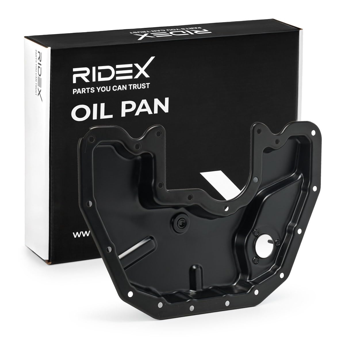RIDEX 592O0186 Carter d'huile avec vis de vidange d'huile avec bague d'étanchéité avec filetage pour capteur du niveau d'huile sans joint de carter d'huile Compatible avec BMW 5 Berline E60