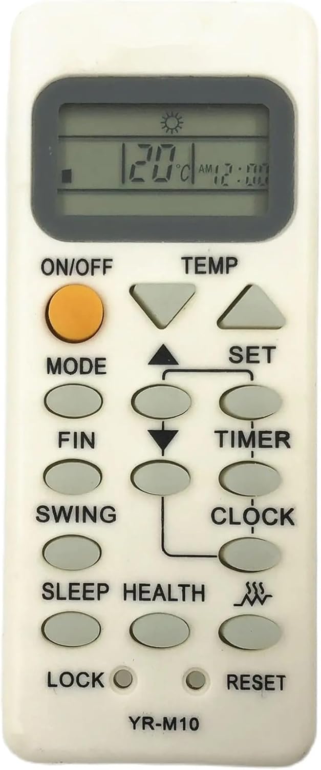 A/C Remote Control YR-M10 for DS-12HTA Air Conditioner, Compatible YL-M10 YR-M09 YR-M05 YR-M07 YR-M02