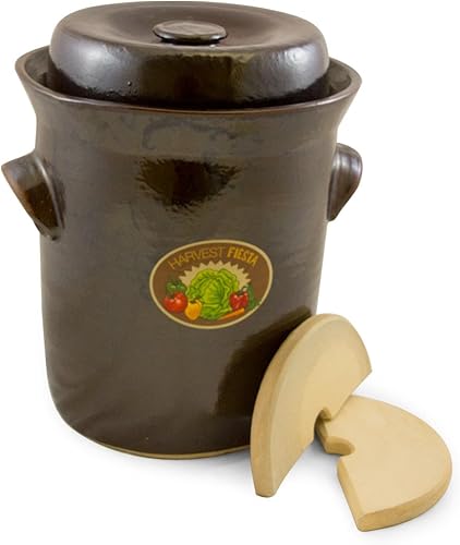 Harvest Fiesta - Maceta de fermentación con peso de piedra, 10 litros