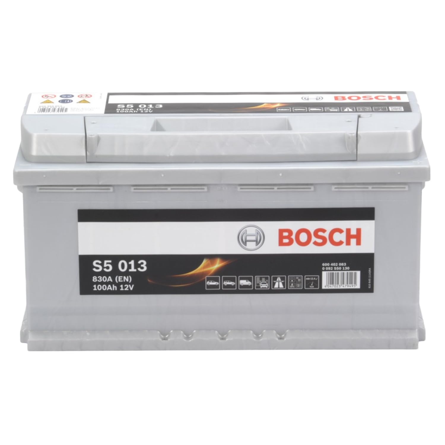 Bosch S5 013 Batterie Auto 100 A/h - 830 A - Batterie 12 V, Plomb-acide pour Véhicules sans Système Start/Stop et Exigeants en Énergie, (-) (+), 353 x 175 x 190 mm