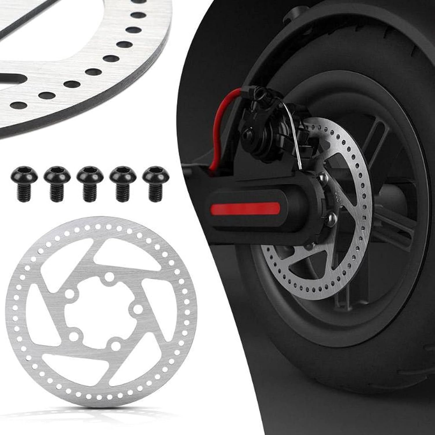 Hamulce tarczowe do hulajnogi elektrycznej 110 mm, z 5 śrubami, kompatybilne z Xiaomi 1S M365 Electric Scooter