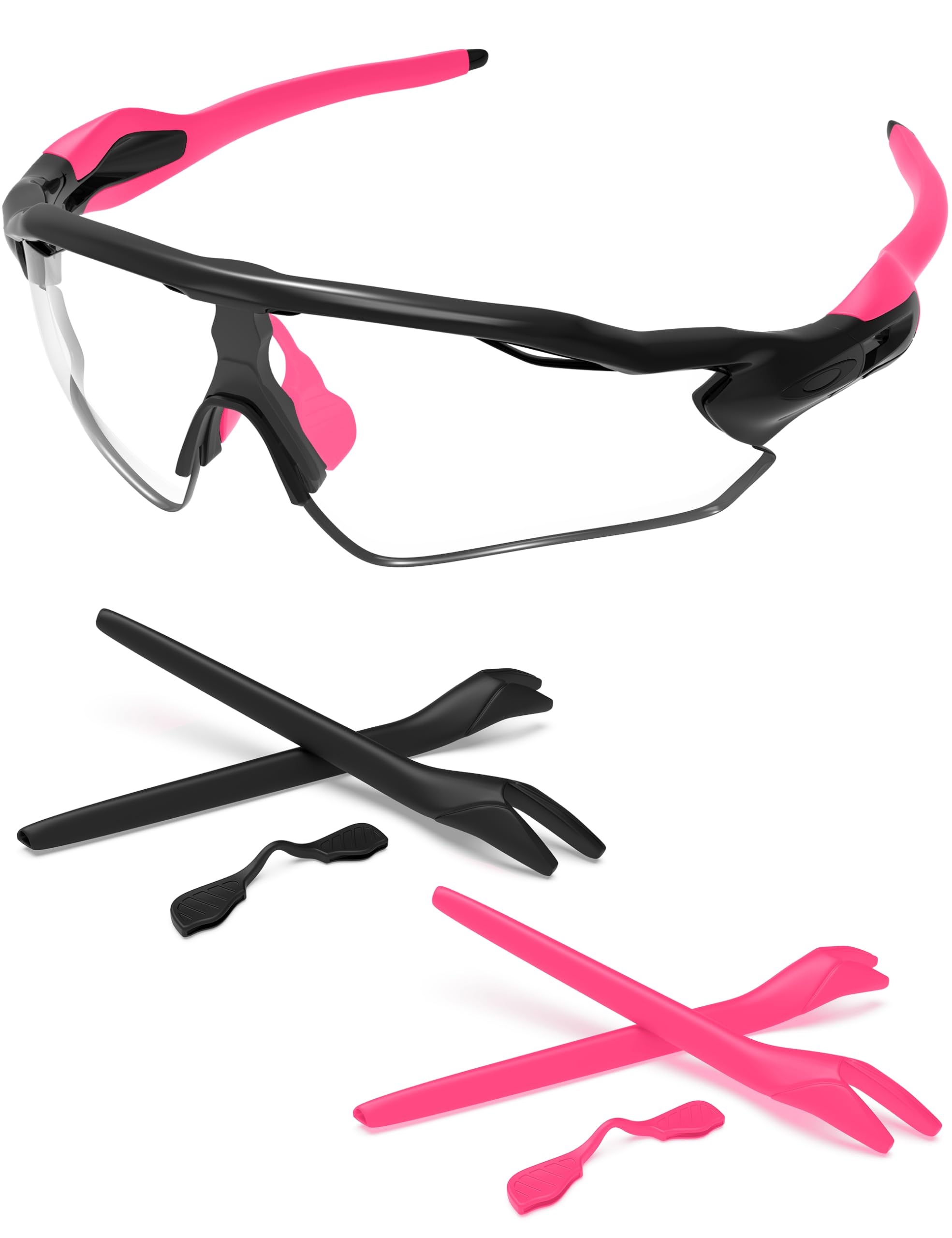 Replacement Nose Pads &amp; Ear Socks Rubber Kits for Oakley Radar EV Path OO9208 / Radar EV Pitch OO9211 Sunglass