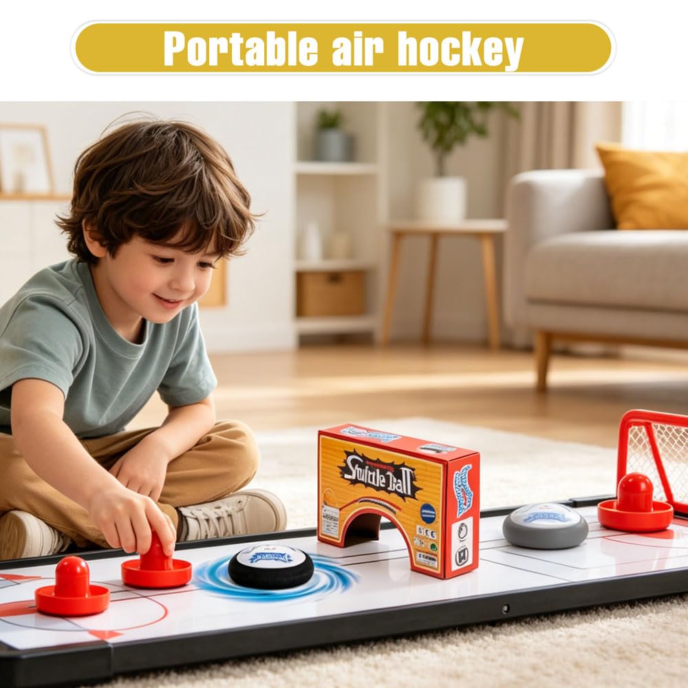Air Hockey Hover Puck, Hockey Fluttuante Portatile Con 2 Pressioni Rosse Per Hockey Su Aria, Gioco Da Tavolo Per Interni Ed Esterni, Regalo Per Bambini E Adulti