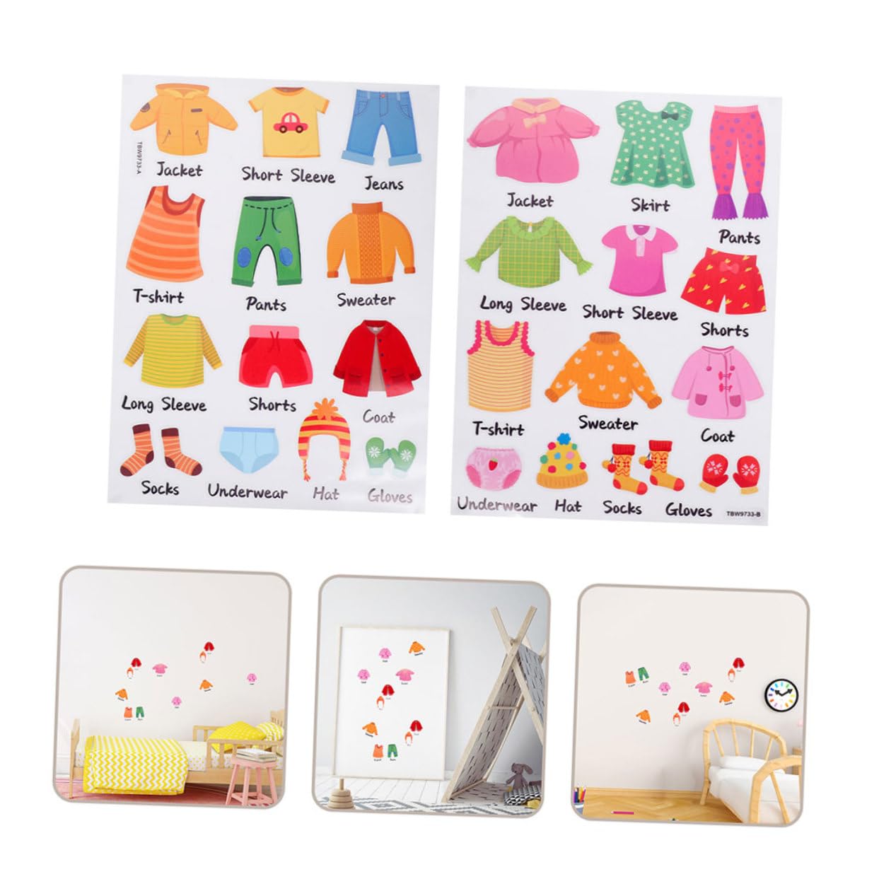 ifundom 8sets Etichette Adesive Per Abbigliamento Decorazioni Per Classificazione e Organizzazione Del Facili Applicare Su Lisce Per Dei e Decorazioni