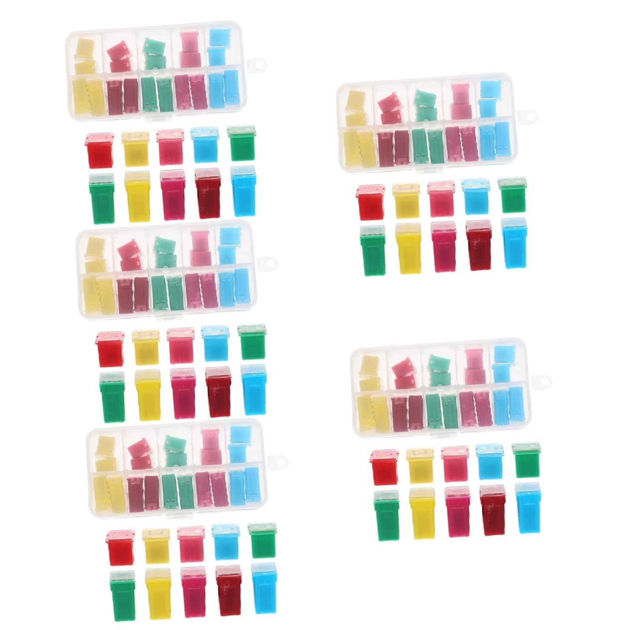 ULTECHNOVO 100pezzi Kit Assortimento Fusibili Auto Fusibili Scatola Sicurezza Automobilistica Per Impianti Elettrici Facile Sostituzione e Installazione Rapida