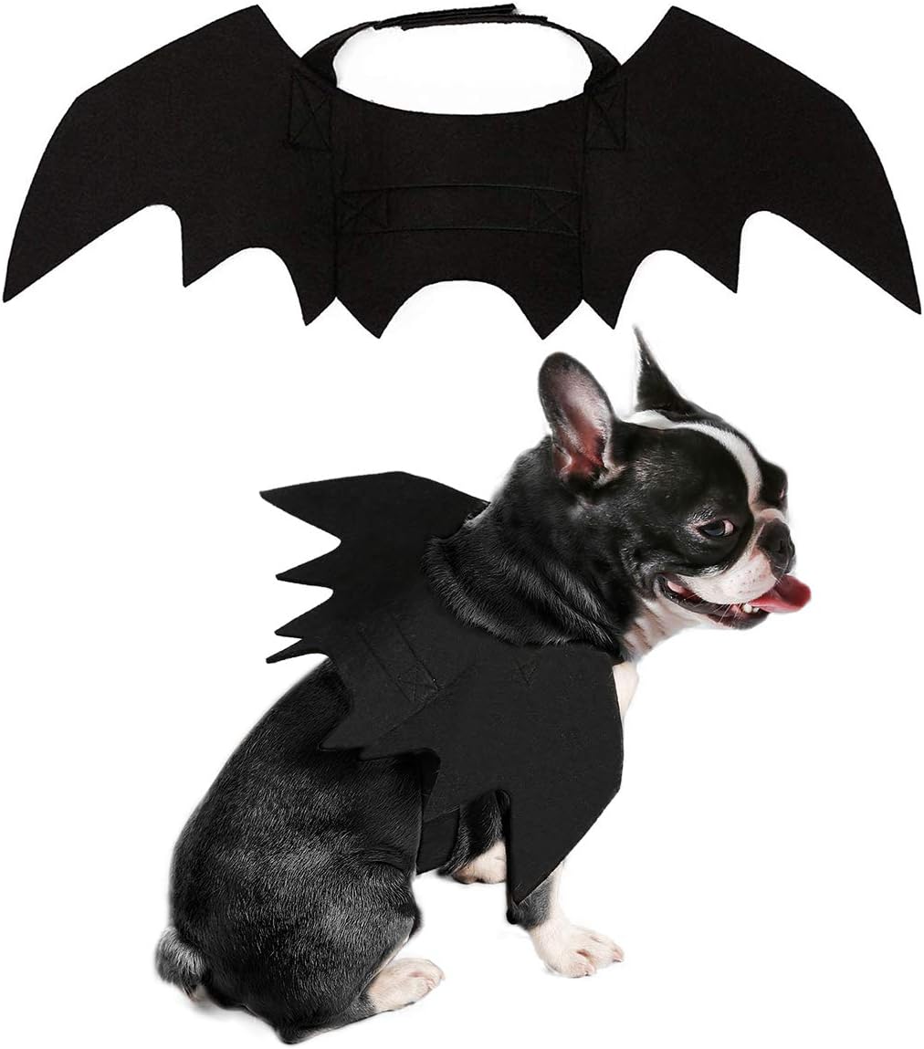 PEDOMUS Halloween Cat Dog Bat Wings Costume Cat Bat Costume Pet Apparel For Small Dogs And Cats