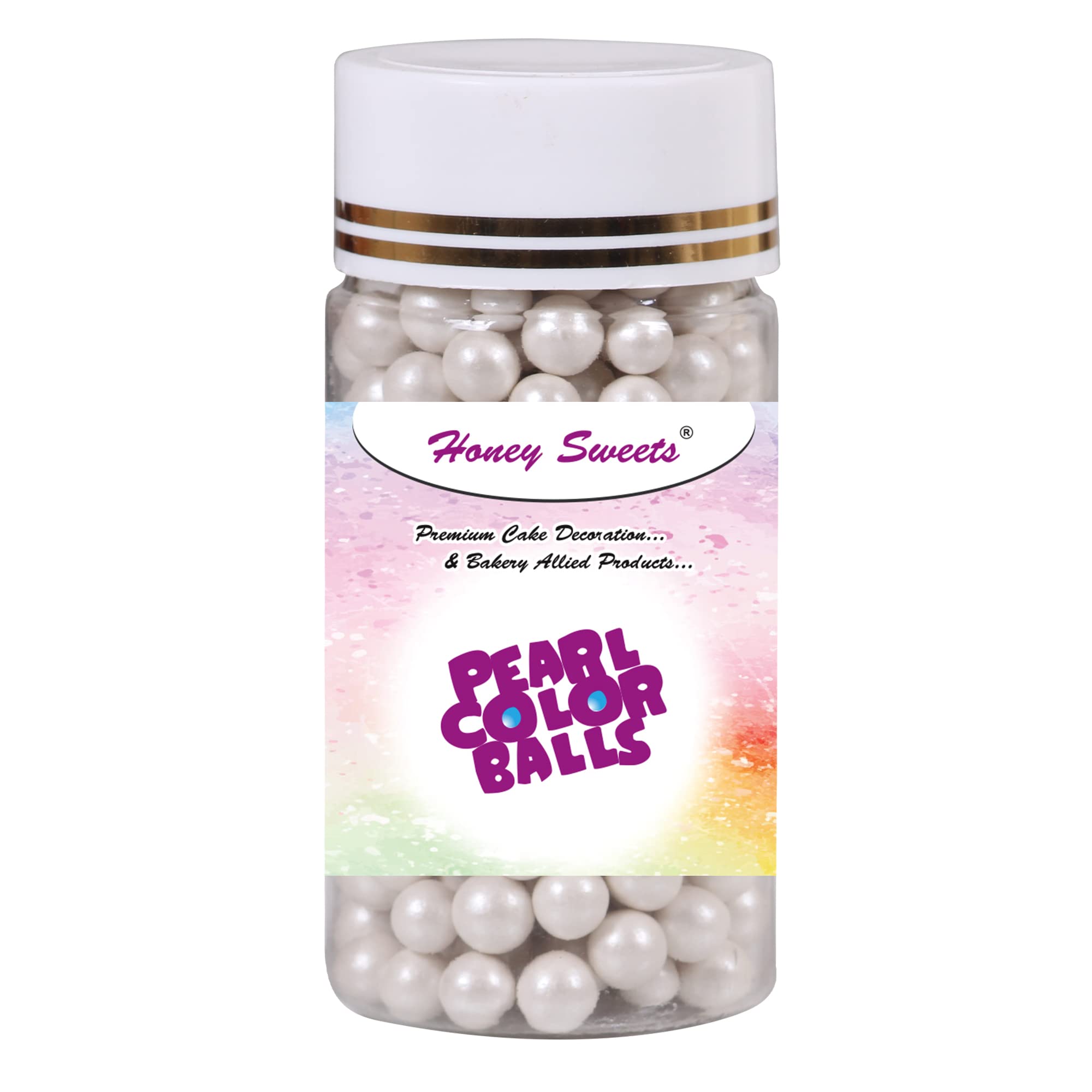 Honey Sweets Edible White colour 6mm Big Size Balls | Edible | Sprinkle Decorations for Cake Décor | Coloured Sugar confectionery | Best Use for upper Surface decoration (B0B5HJ6PTS) Amazon Price History, Amazon Price Tracker