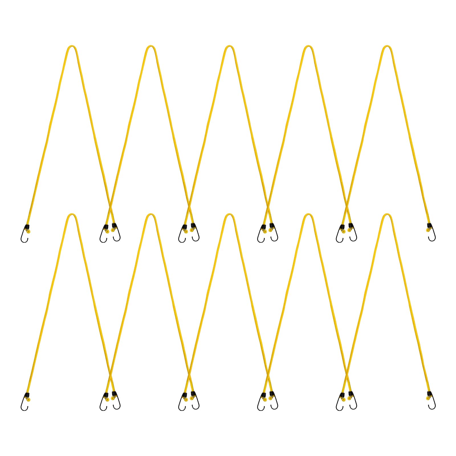 Lot de 10 tendeurs de fixation pour tente - Polyvalents - Crochets de charge solides pour l'extérieur et l'équipement - Haute résistance à la traction