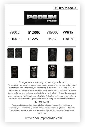 Miniatura 6 de E1200C - Altavoces pasivos de 12 pulgadas par de 3 vías PA DJ Karaoke Home