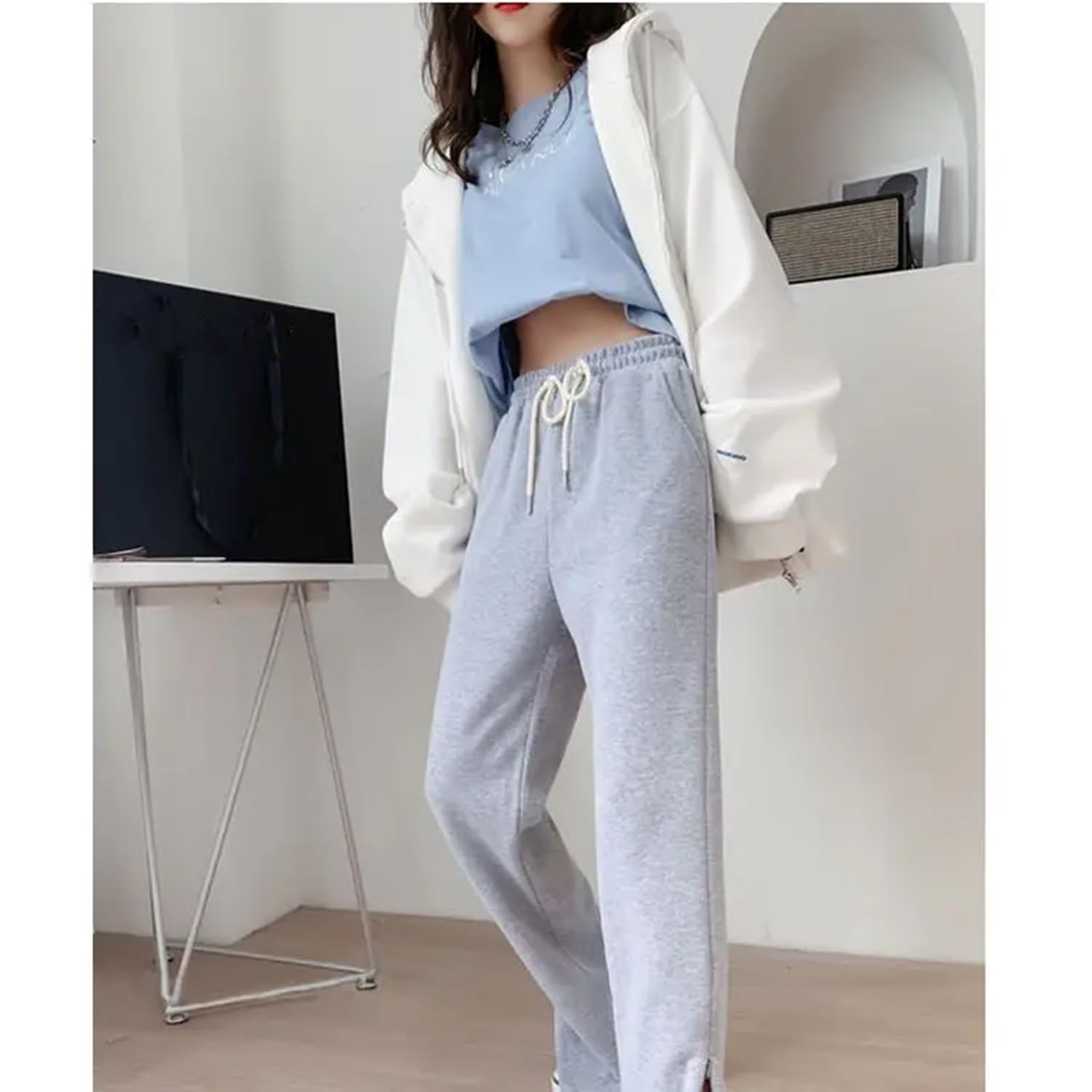 Felpe Donna Felpa con Cappuccio Casual con Cappuccio Candy Color Streetwear Streetwear Zipper Essentials con Cappuccio per Donne Top di Abbigliamento da Esterno