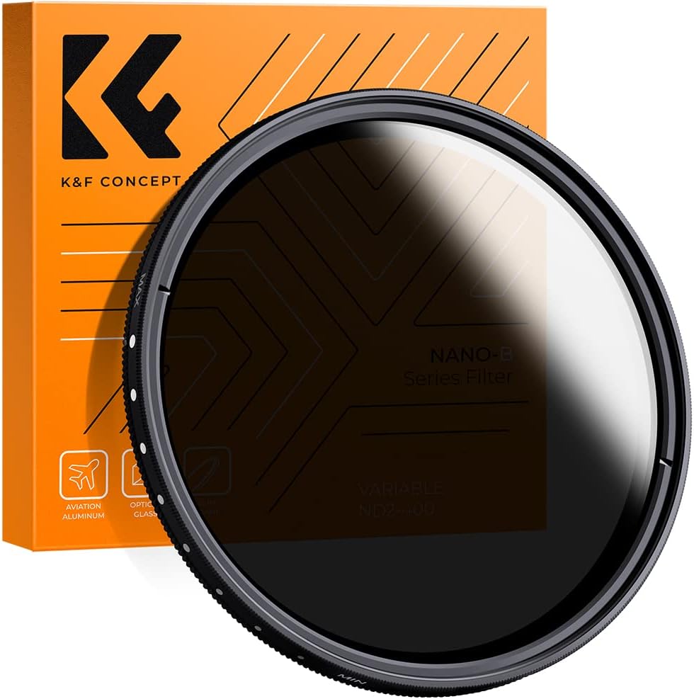 58mm ND Fader Variable Neutral Density Adjustable ND Filter ND2 to ND400 for Canon 600D EOS M M2 700D 100D 1100D 1200D 650D DSLR Cameras + Lens Cleaning Cloth