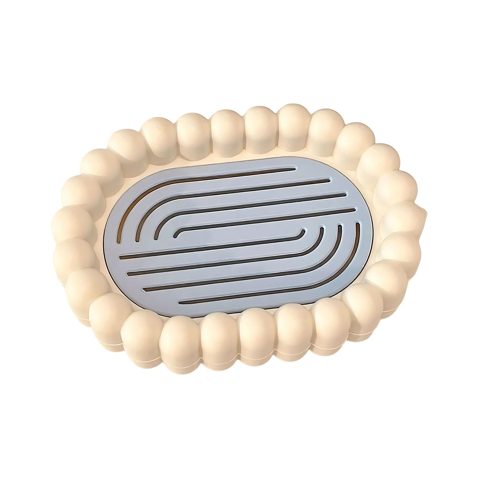 Glifora Soap Box with Hollow Drainage Layer Design - Matte Surface Soap Holder for Home and Dormitory Countertops
