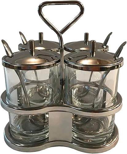 Juego de almacenamiento de condimentos de cocina tailandesa Contenedor picante de hierbas de acero inoxidable