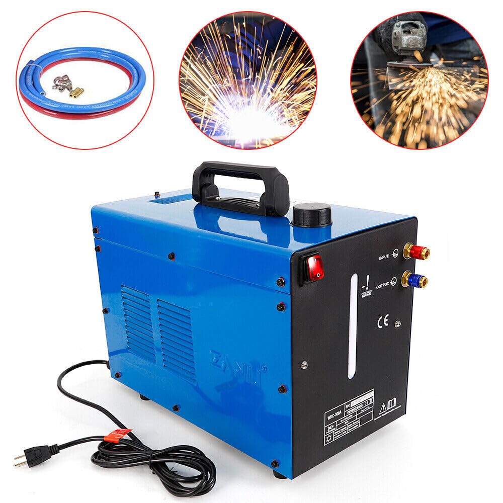 Urządzenia spawalnicze, chłodnica wody 8 l, chłodnica wody do chłodzenia pakietów węży | 230 V/50 Hz 0,35 MPA 370 W MIG profesjonalna pompa wirowa z miedzi, obieg wody chłodzącej, odprowadzanie ciepła