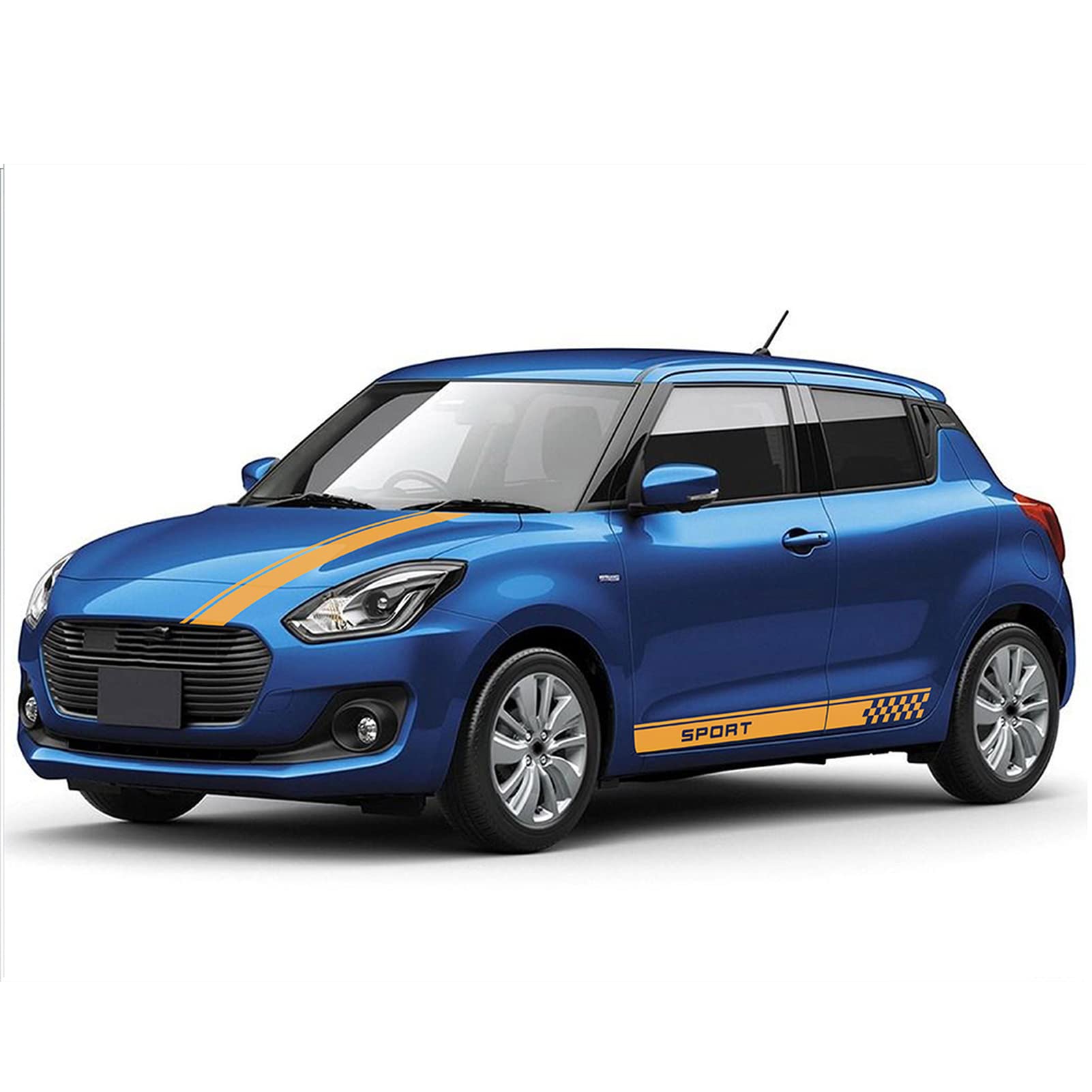 Voor Suzuki Swift Sport, 2 STUKS Autodeur Side Rok Stickers Wrap Racing