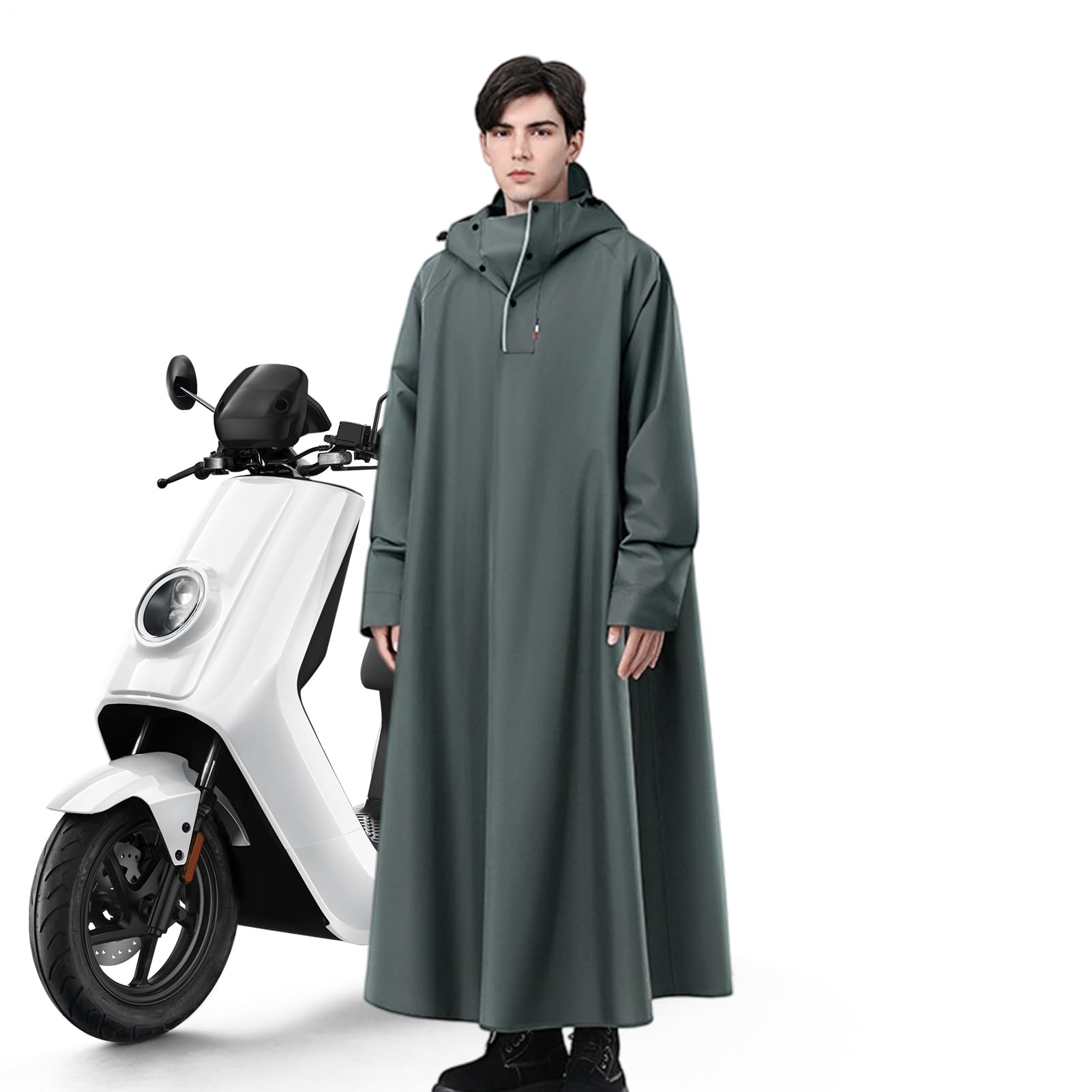 Unisex Rain Poncho - Extra Langer Wasserdichte Regenmantel Mit Haube | Compact Travel-Frequenz-Design Für Camping & Festivals | Wiederverwendbare Notfallregenkleidung Für Erwachsene (passt Über Rucksä