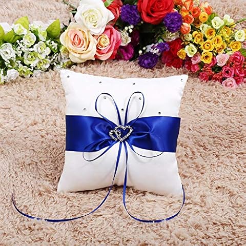 Fdit Elegant Square Wedding Ring Pillow Cover