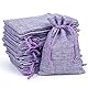 Naler 24 x Jutesäckchen Flieder Jute Beutel für Adventskalender Stoffbeutel Natur Säckchen Geschenksäckchen - 10 x 14 cm