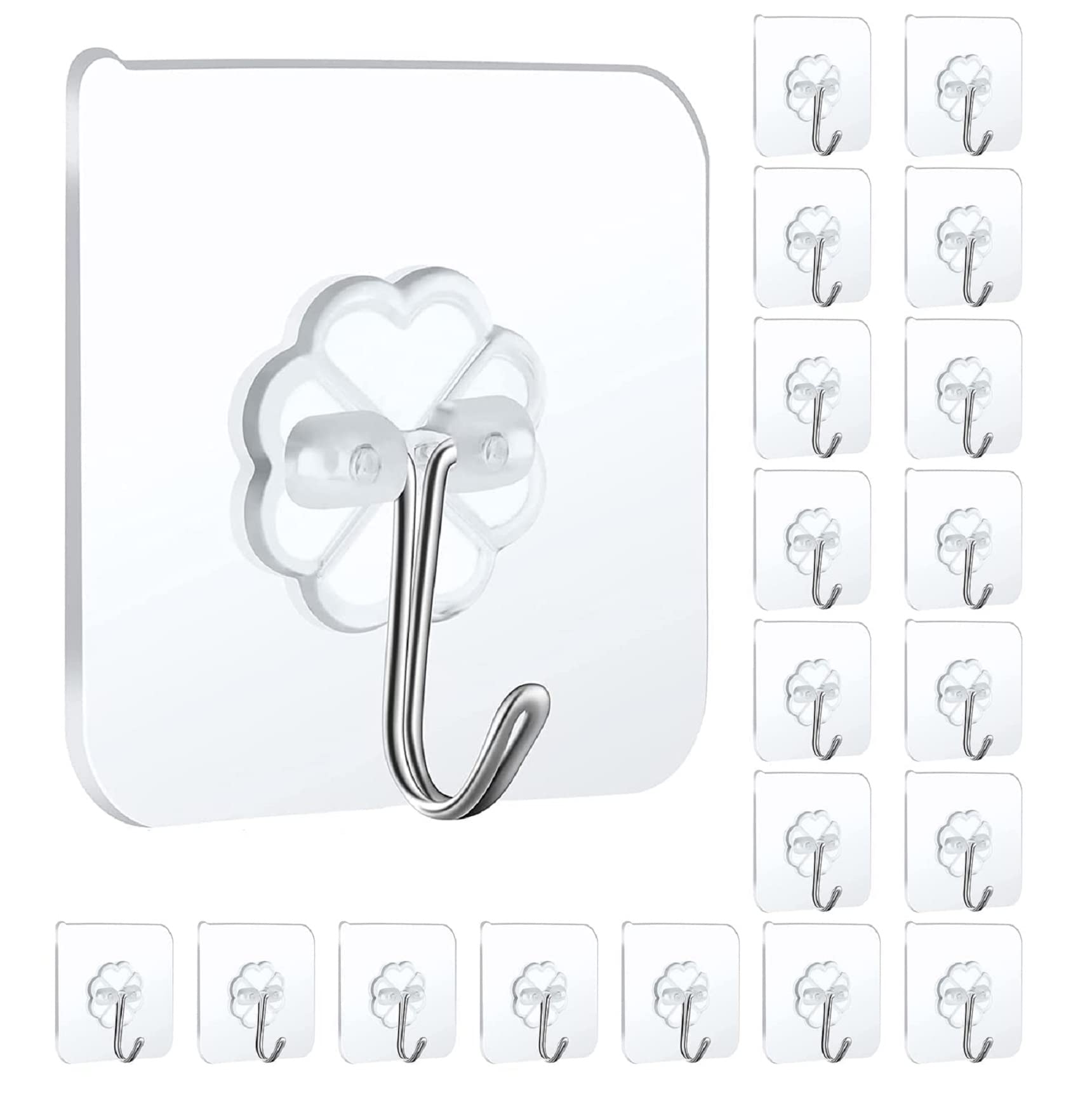 Zureni Self Adhesive Wall Hanging Hooks Heavy Duty Multi-Functional Waterproof Ceiling Hanger Hook for Bathroom, Home & Kitchen (Holds Upto 5 kg, 20 Pcs) (B0BWTSK5WN) Amazon Price History, Amazon Price Tracker